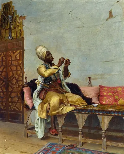Нанизывание жемчуга by Теодорос Ралли, 1882 — digital art print download