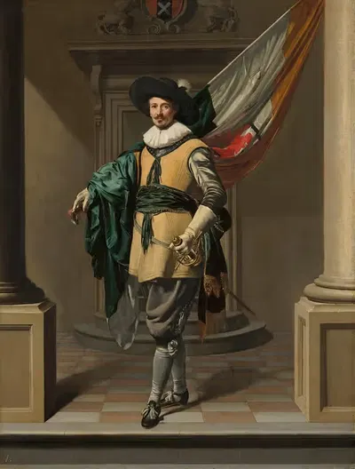 Портрет Лёфа Фредерикса (1590-1668) в качестве энсина by Томас де Кейзер, 1590-1668 — digital art print download