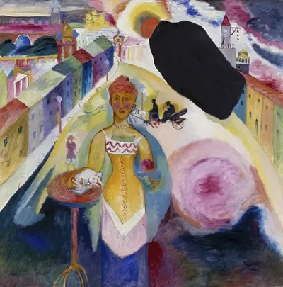 Lady in Moscow by Wassily Kandinsky, 1912 — digital art print download