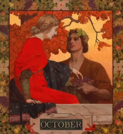 Октябрь (иллюстрация для обложки Harper's Magazine) by Уильям Кларк Райс, 1903 — digital art print download