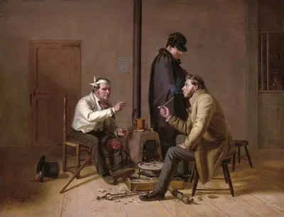 Жесткая история – сцена в деревенском трактире by Уильям Сидни Маунт, 1837 — digital art print download