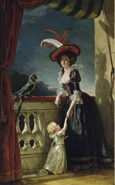 Mme Louise-Elisabeth With Her Two Year Old Son by Adélaïde Labille-Guiard — digital art print download