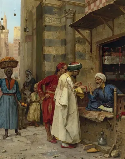 Торговля в Каире by Артур фон Феррарис, 1890 — digital art print download
