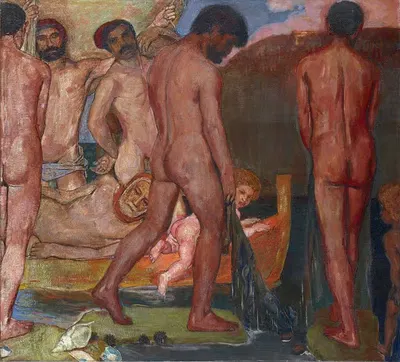Рыбаки Сорренто by Карл Буркхардт, 1904 — digital art print download