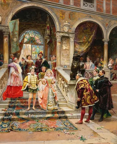 The Marriage Of The Prince by Cesare Auguste Detti, 1895 — digital art print download