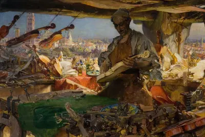 Страдивариус в своей мастерской by Эдгар Банди, 1913 — digital art print download