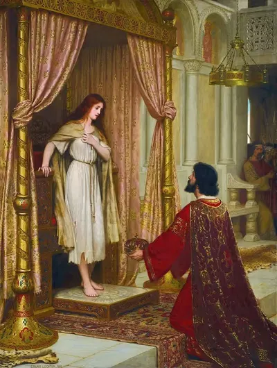 Король и нищенка by Эдмунд Блэр Лейтон, 1898 — digital art print download