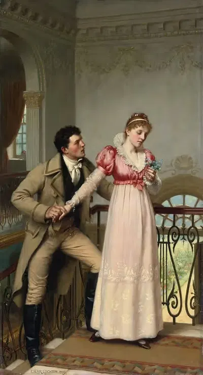 Да или нет by Эдмунд Блэр Лейтон, 1890 — digital art print download