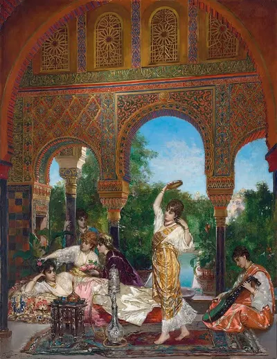 В гареме by Эдуард Фредерик Вильгельм Рихтер, 1878 — digital art print download