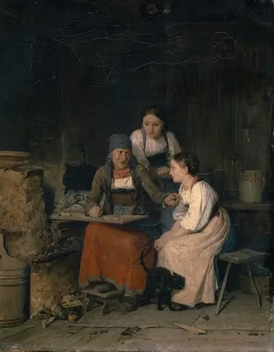 У гадалки by Эдуар Жирарде, 1844 — digital art print download