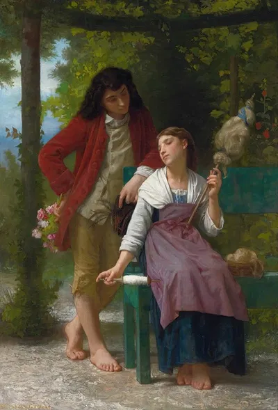 Before The Engagement by Elizabeth Jane Gardner Bouguereau — digital art print download