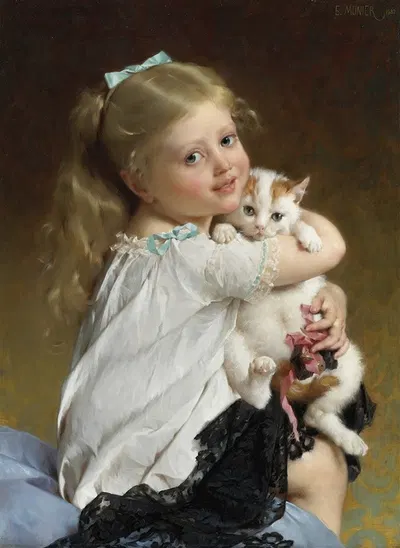 Her Best Friend by Émile Munier, 1882 — digital art print download