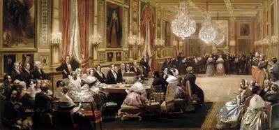 Концерт в галерее Гизов в Шато Д’ё by Эжен Лами, 1844 — digital art print download