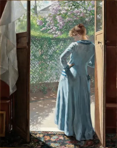 Vid Ateljédörren by Eva Bonnier, 1885 — digital art print download