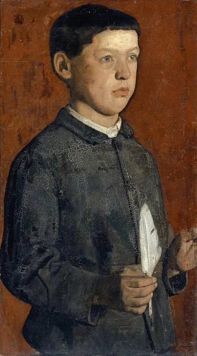 Portrait Of August Hodler (The Student) by Ferdinand Hodler, 1875 — digital art print download