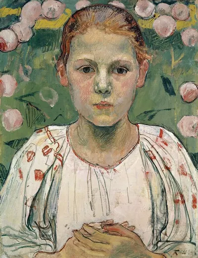 Portrait Of Käthe Von Bach (In The Garden) by Ferdinand Hodler, 1904 — digital art print download