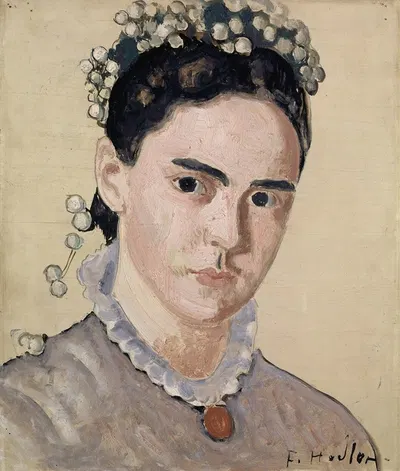 Portrait Of Marie Elise Bernhard-Hodler by Ferdinand Hodler, 1917 — digital art print download