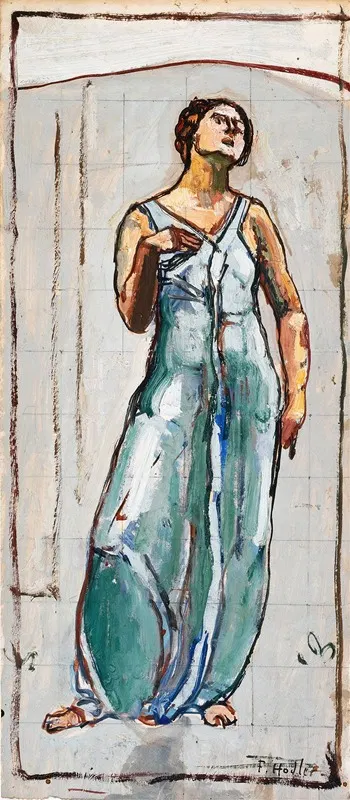 View Into Infinity, Single Figure by Ferdinand Hodler, 1913 — digital art print download