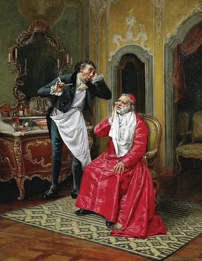 Неловкий парикмахер by Франсуа Брунери — digital art print download
