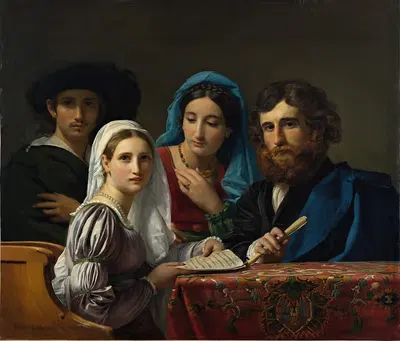 Scène De Musique by François-Joseph Navez, 1819 — digital art print download
