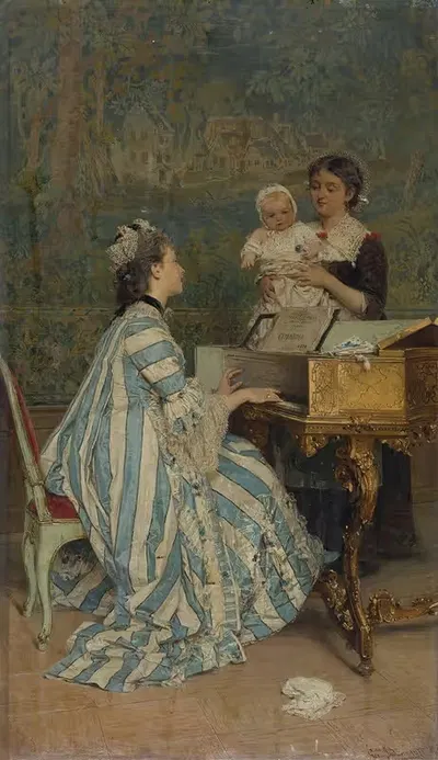 Удовольствие для малыша by Джероламо Индуньо, 1875 — digital art print download