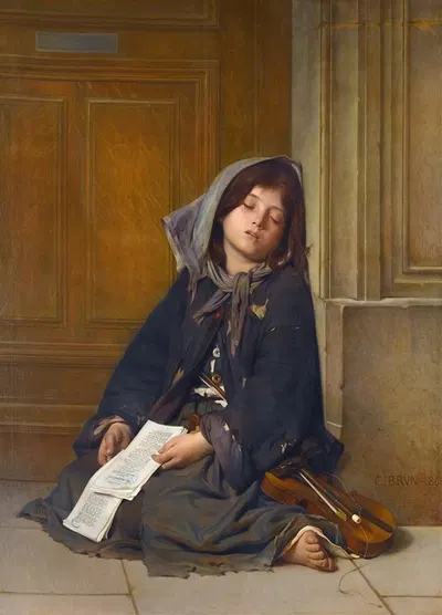 Нищая by Гийом-Шарль Брюн, 1868 — digital art print download