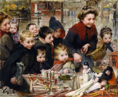 La Joie Des Petits by Jean Geoffroy, 1906 — digital art print download