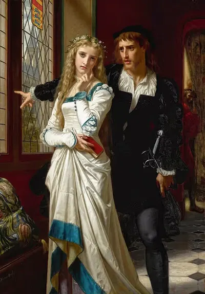 Гамлет и Офелия by Юг Мерль, 1873 — digital art print download