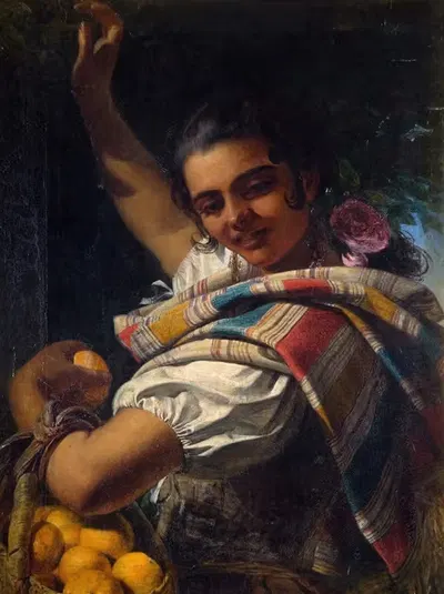 Апельсиновая девушка by Джон Филлип, 1854 — digital art print download