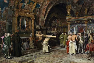 Покаяния в Нижней базилике Ассизи by Хосе Хименес и Аранда, 1874 — digital art print download