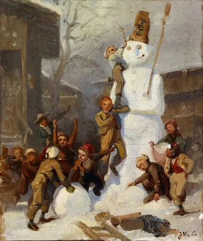 Снеговик by Карл Жирарде — digital art print download