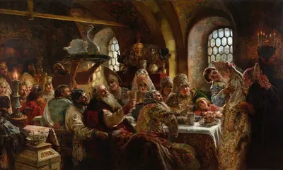 Свадебный пир бояр by Константин Егорович Маковский, 1883 — digital art print download