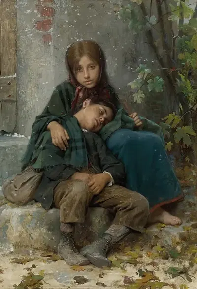 На холоде by Леон-Жан-Базиль Перро — digital art print download