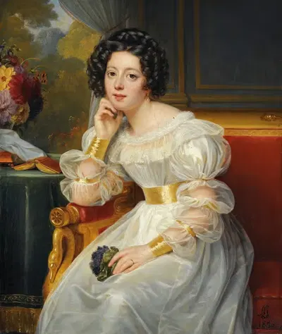 Портрет молодой дамы by Луи Эрсент, 1830 — digital art print download