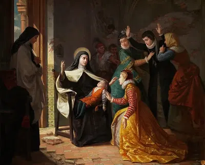 Primer Milagro De Santa Teresa De Jesús. Resurrección De Su Sobrino Don Gonzalo Ovalle, Hijo De Su Hermana Doña Juana De…