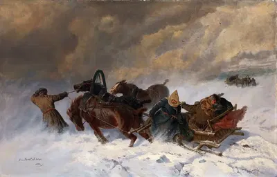 В метель by Николай Егоревич Сверчков — digital art print download