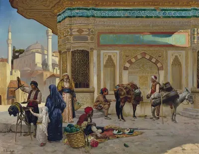 The Fountain Of Ahmed III, Istanbul by Rudolf Ernst, 1892 — digital art print download