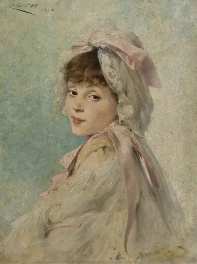 Portrait Of Gabrielle Réjane As A Young Actress by Théobald Chartran, 1884 — digital art print download