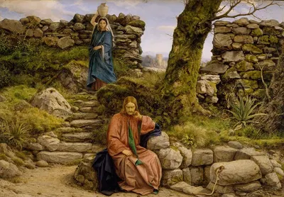 The Woman Of Samaria by Уильям Дайс, 1860 — digital art print download