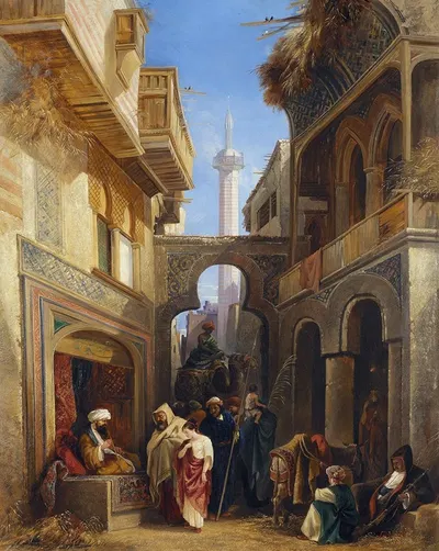 Street Scene In Cairo by William James Müller, 1839 — digital art print download