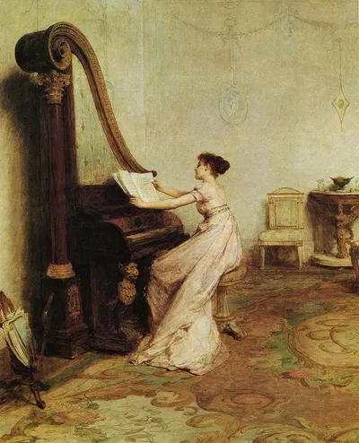Музыка, когда тихие голоса умирают, звучит в памяти by Уильям Куиллер Орчардсон — digital art print download