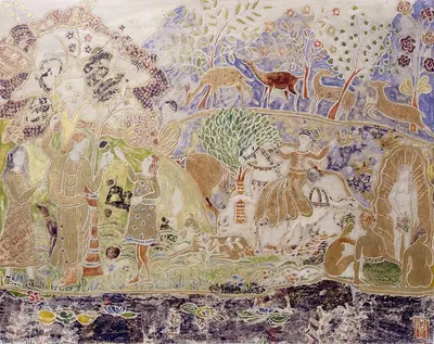 Фигуры и олени by Шарль Прендергаст, c.1917 — digital art print download