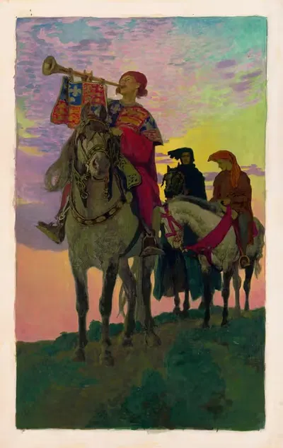 Ещё раз глашатай поднёс трубу к губам и дунул by Элизабет Шиппен Грин Эллиот, 1911 — digital art print download