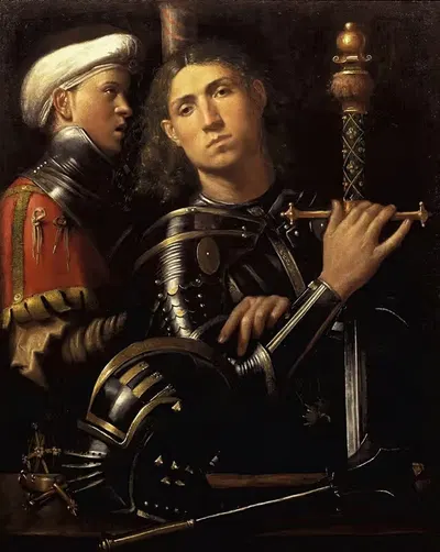 Гаттамелата». Человек в доспехах с оруженосцем by Джорджоне, 1501-1502 — digital art print download