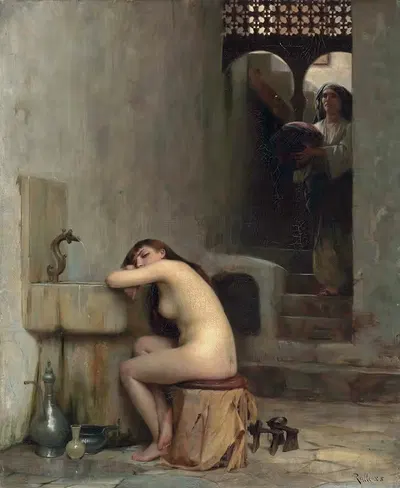 Отдых в ванной by Теодорос Ралли, 1888 — digital art print download