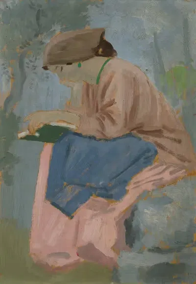 Женщина, читающая – провансальское исследование by Август Джон, 1910 — digital art print download