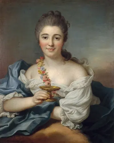 Мадам де Севр в образе Гебы by Донат Ноннотт, 1756 — digital art print download