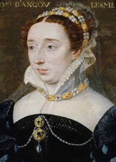 Портрет Дианы Французской, герцогини Ангулемской (1538-1619), законнорожденной дочери Генриха II by Франсуа Клуэ, 1538-1619…