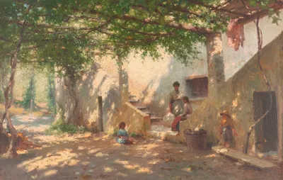 Sestri Levante, pergola by Henry Brokman, 1922 — digital art print download