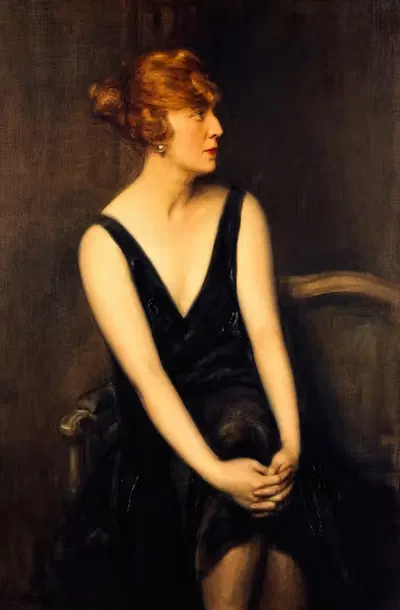 Портрет мадам Ив Бюссер (урождённая Кристина Александра) by Жюль Кайрон, 1925 — digital art print download